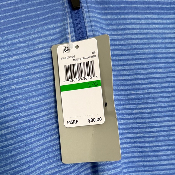 Men's PGA Tour Blue Lux Touch Ombré Quarter-Zip Pullover NWT - Picture 4 of 7